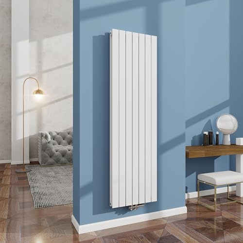 AICA Design Flach Heizkörper 1800x526mm Weiß Paneelheizkörper Vertikal Mittelanschluss Doppellagig