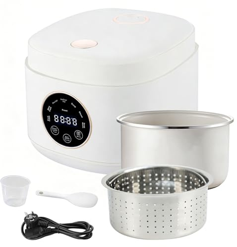2L Low Sugar Reiskocher, Rice Cooker mit Low Carb Funktion, 500W Digitaler Multikocher mit 24-Stunden-Verzögerungstimer und 8-Warmhaltefunktion – Ideal für Weißreis, Brei, Suppen und Getreide