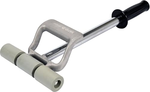 Andrückrolle Druckwalze mit Teleskopgriff 450–690 mm | Andruckwalze 38×190 mm Hartgummi | Nahtroller & Kleberolle für Laminat, Vinyl, Teppich, Fliesen & Wandbeläge | Stahlgriff Montagewerkzeug