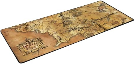 Elbenwald - XXL Gaming Mouse Mat with How to Train Your Dragon Super Mario, Zelda & More 80 x 35 x 0.4 cm Water-Repellent Non-Slip (The Lord of the Rings)