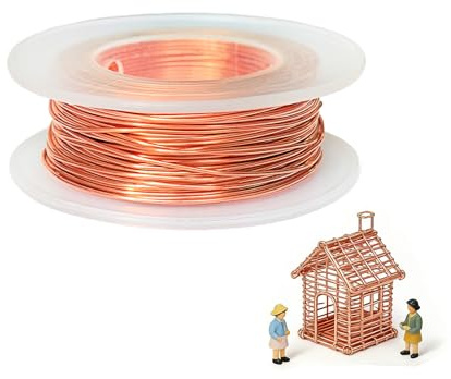 SZLIZHUO 1 PCS Diameter 20 Gauge 0.8mm Length 23m 99.9% Pure Copper Wire, Electroculture Gardening Copper Wire, for DIY Gardening, Plant and Vegetable Cultivation (1,0.8mm/23M)