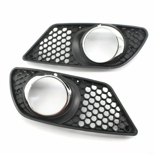 2er Set Nebelscheinwerfer Gitter Abdeckung Vorne Stoßstange für Mercedes für BENZ C-Klasse W204 2007-2010, Kunststoff Schwarz, Links Rechts Ersatzteil A2048850353 A2048850253
