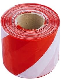 PENNELLIFICIO 2000 | Nastro Segnaletico Rosso e Bianco, Nastro di Segnalazione per Zone di Sicurezza, Lunghezza 200 metri e Larghezza 70 mm, Made in Italy