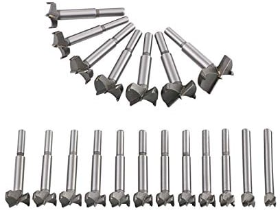 Flintronic Legno Drill Bits Set, 19pcs Punte per Legno, Forstner Drill Bit Set 10-40mm Trivello in Carburo Ideali per Realizzare Fori nel Legno Ciechi o Passanti, con Separato Scatola