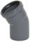 MKK - 19575-002 – HT arco 30° PP DN 32-110 – Raccordo angolare, tubo di scarico grigio DN 40