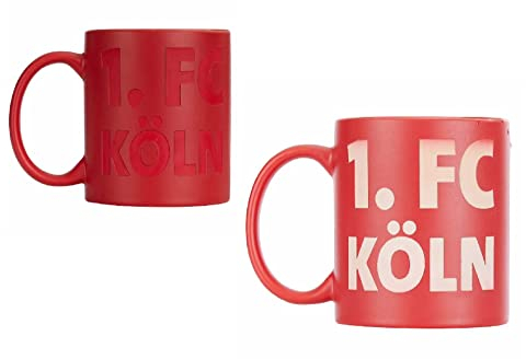 1. FC Köln Tasse - Magic rot - Zaubertasse Tasse Kaffeetasse - Plus Lesezeichen I love Köln
