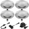 ledscom.de LED Boden-Aufbau-Leuchte Bunda, 2-flammig, für außen, befahrbar, warm-weiß, 4er Set