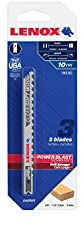 LENOX Tools 1991382 U-Shank Clean Wood Cutting Jig Saw Blade, 4 x 5/16 10 TPI, 3 Pack
