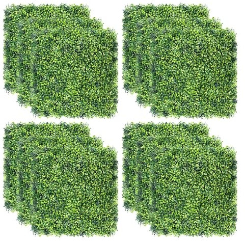 TOPNEW 12PCS Artificial Boxwood Topiary Hedge Plant