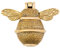Gold Bee Heurtoir de porte d'entrée | Heurtoir en laiton massif poli doré avec plaque de gâche | UPVC | Meubles de porte d'entrée Bumblebee avec un design unique (laiton)
