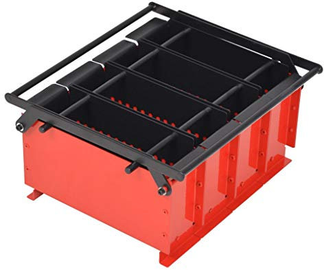 Tidyard Paper Log Briquette Maker Steel 38x31x18 cm Black and Red