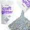Hemway Craft Glitter - Silver Holographic Stars | Shaped Metallic Sequin Flakes for Resin & Epoxy Crafts | Supplies for Tumblers, Cards, Jewellery, Candle, Hair, Face, Body & Nail Art | 100 g