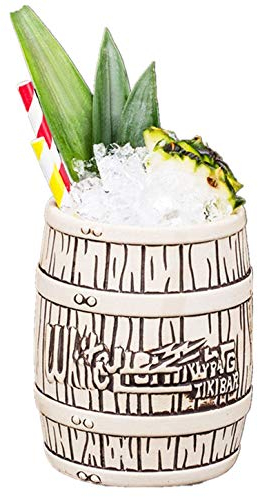 Tasse à cocktail hawaïenne Tiki en céramique, verre à vin, bière, cocktail, fête créative, tasse à café amusante pour la maison, le bureau, cadeau (tonneau à vin de)