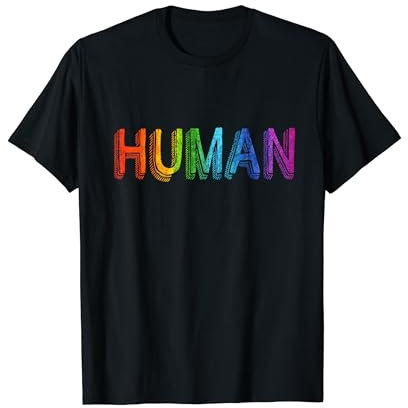 HUMAN LGBT Lesbiche LGBT Bandiera del Gay Pride Bandiera Maglietta