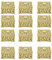 12 Pcs Boîte de Bonbons en Plastique Creux Sculpture Boîte de Rangement de Bonbons Boîte de Bonbons Conteneur pour Mariage Saint Valentin Fournitures de Fête Bonbons Cadeau Cas(Carré d'or)