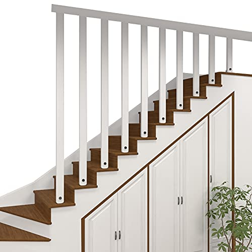rutschfeste Holz handläufe für Innen treppen, Loft Treppen geländer für ältere Menschen, Haus Kindergarten Korridor Massiv Holz-Wandhalterungs geländer - Weiß