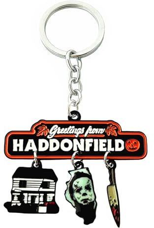 DianViVi Halloween Michael Myers Horror Schlüsselanhänger Geschenke für Mädchen Frauen Männer, Michael Myers Schlüsselanhänger F,