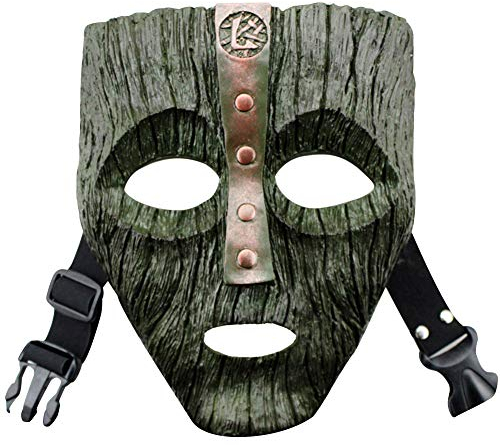Loki Cosplay Masken 3D Gott des Unfugs Loki Maske Harz Handwerk Maskerade Show Erwachsene Kinder Gesichtsbedeckung Kopfbedeckungen Party Requisiten Ornamente Home Bar Dekorationen (Dark Green)