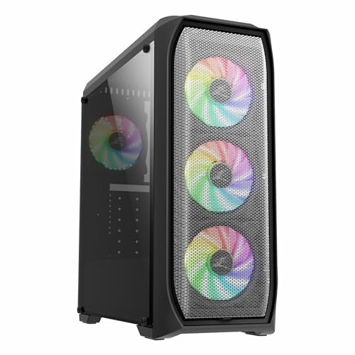 ZALMAN N5 MF ATX Mid Tower 4 RGB Lüfter Gehäuse 1 x Kopfhörer, 1 x Mikrofon, 2 x USB 2.0, 1 x USB 3.0, Lüftersteuerung, farbiges Akralisches Panel, PCI/AGP365mm