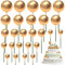 Kuchen-Dekoration goldene Kugeln,50 Stück Schaum Ball Kuchen Picks Cupcake DIY Kuchen Insert Topper Geburtstag Kuchen Dekoration, für Valentinstag Geburtstag Hochzeit Bedarf Deko
