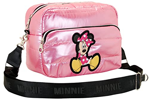 Disney Minni Mouse Shoes-Borsa a Tracolla IBiscuit Padding, Rosa, 23 x 16 cm