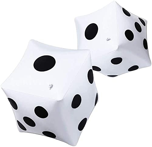 JOFONY 13 Zoll Riesige Aufblasbare Würfel Pool Spielzeug für Rasenspiele im Freien Bodenspiele 2er-Pack