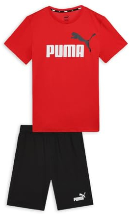 PUMA Jungen Short Jersey Set B Jogginganzug, Für alle Zeiten, Rot, 116