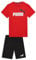 PUMA Jungen Short Jersey Set B Jogginganzug, Für alle Zeiten, Rot, 116