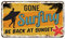 Metall-Blechschild Gone Surfing Be Back at Sunset, Retro-Vintage-Schild für Zuhause und Bar, Wanddekoration, 20,3 x 30,5 cm