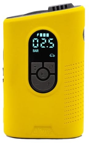 AirMan Battery Powered Tire Inflator, 2200 mAh Cordless Handheld with LED Light, Max 110 psi, for Bicycle Tires and Sports Balls