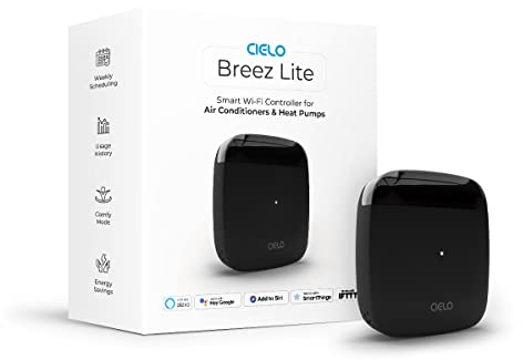 Breez Lite - Driver CA intelligent pour mini-Split, fenêtres et climatiseurs portables et pompes à chaleur | Application gratuite, sans abonnement | Alexa, Google, Siri Shortcuts, SmartThings,
