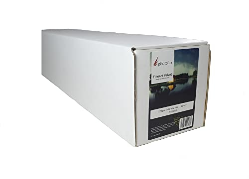 Photolux FineArt Velvet 270 gsm Matt Fotopapier in Premiumqualität 24 Zoll (0,610x15m) 1 Rolle