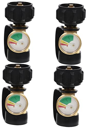 Outanaya Adapter 4 Stück Gastankadapter Propangasflaschen Werkzeug Zum Nachfüllen Von Gas Teile Für Propangastanks Gas-nachfülladapter Füllstandsanzeige des s Panzer Campingbedarf Messing