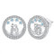Arrebol Schwester Ohrringe 925 Sterling Silber Damen Ohrstecker Romantische Original Schmuck Für Frauen Schwester Freundin Mutter Tochter Geschenk