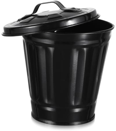 iplusmile Poubelle De Bureau Avec Couvercle Noir Et Mini-poubelle