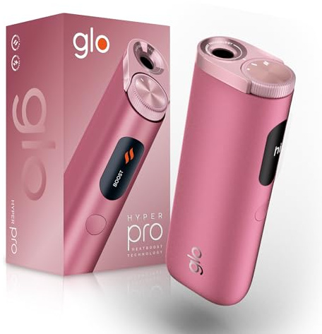 GLO Hyper Pro Tabakerhitzer, Elektrischer Tabak Heater, Quartz Rose | Für klassischen Zigaretten Geschmack, Alternative zur E-Zigarette, Einfache Reinigung, bis zu 20 Sticks pro Akku-Ladung