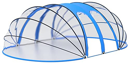 Dôme de Piscine, Abri de Piscine Tente de Piscine Dôme de Piscine Ovale 620x410x205 cm