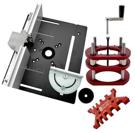 Precision Router Lift | Router Tischsägeneinsatz Grundplatte Router | System | Manuelles Heben Kit Tischsägeneinsatz Grundplatte zum Schlitzen, Trimmen, Anfasen