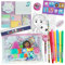 Gabby's Dollhouse - Activités Gabby Chat et la Maison Magique - Kit de Coloriage Enfants - Kits de Loisirs Créatifs - Accessoire Bureau - Papeterie - Feutres - Dessin - Idée Cadeau Anniversaire Fille