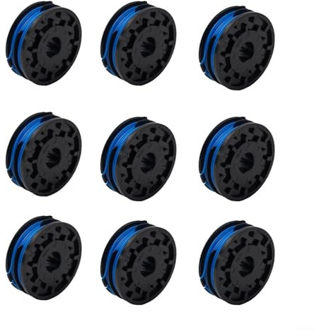 WIIYENA Trimmer Spool & Line Replacement for Spear & Jackson GT450 /GT600 /N1F-GT-280/450-D /S6030ET, Lawn Mower Spool Cable Wire Set(9 pcs)