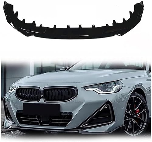 zjxwnb Spoiler Avant Voiture pour BMW G42 2 Series M Sport 2 Door Coupe 2022-2023 M235i M240i, Diffuseur Séparateur Becquet Lèvre Pare-Chocs Avant Lame Anti-Collision Corps Accessoire