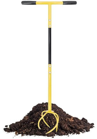 Outil à main pour motoculteurs de jardin | Outil de jardin pour motoculteurs manuel | Fraiseuse manuelle pour sol | Gouvernail ergonomique | Outil de jardin avec dents en acier