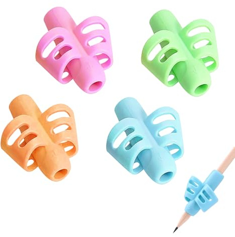 4PCS Pencil Grips for Children Safe Comfortable Pencil Grips for Children Handwriting Durable Not Easily Deformed Pencil Grip for Prevent Writing Fatigue Soreness Irritations and Blisters
