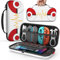 MoKo Tasche für Nintendo Switch 2 (2025), Portable Switch 2 Case, Schützende Harte Tragetasche Hülle mit Speicherplatz für 10 Spiele und Konsole Zubehör, Roter Ball