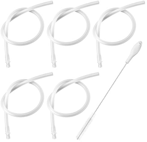 5pcs 14.17in/36cm Milk Tubes Hoses for Jura HP3 Coffee Machines Frothing Nozzles, with 5pcs 72249 Milk Tube Connectors and 1 Cleaning Brush Ideal Replacement Accessories