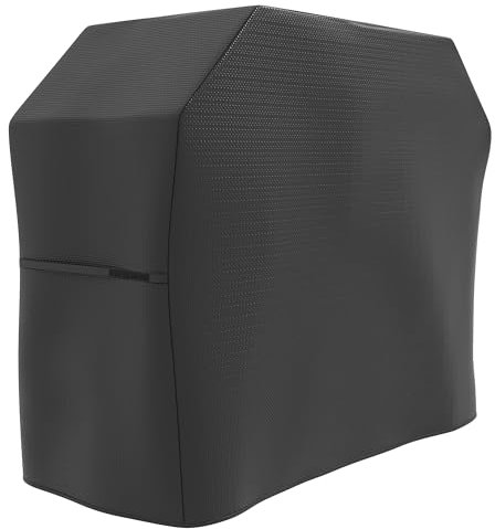 Outsunny BBQ Cover for Rectangular Gas Grill, 420D Oxford Fabric Barbecue Covers with Windproof Drawstring and Hook and Loop Fasteners, Waterproof UV Protection Rip-Proof, 147 x 61 x 120cm, Black