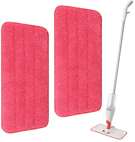 Yicotira Mop Replacement Pads Compatible with OXO Good Grips Spray Mop - Reusable Microfiber Pad Refill for Floor Cleaning, 2 Pack (Mop is Not Included)