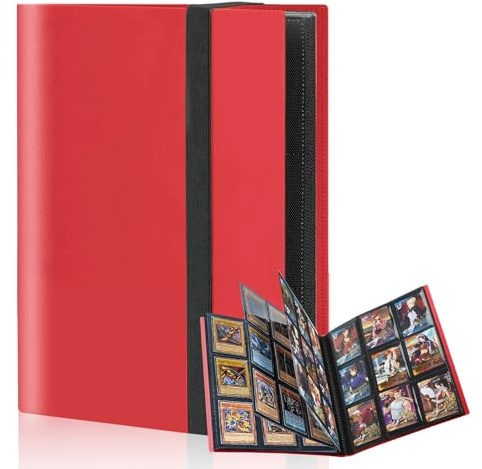 Sammelkarten Album, 20 Seiten, 360 Karten Kapazität | Binder für Pokemon Karten, Wasserdichter Ordner für Sammelmappe Karten, Mit Gummiband