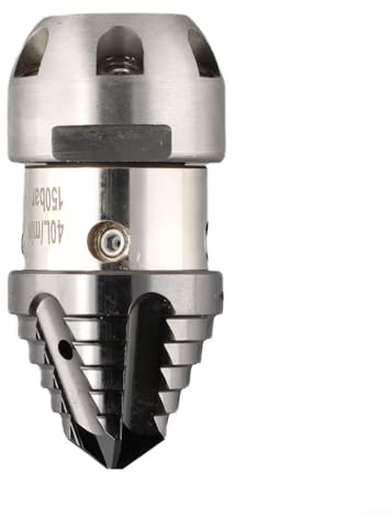 URPIZY Hochdruckreiniger Düse Rotierend Für Kanalreinigung, Edelstahl Abflussreiniger Werkzeug Für Entwässerungsgraben, Baggerwagen Baggermaschine, 40L-70L Pro Minute, Silber(40L/min,150kg)
