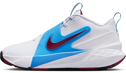 Nike Hustle D 12 (Gs) Basketballschuh, White/Team Red/University Blue, 37.5 EU